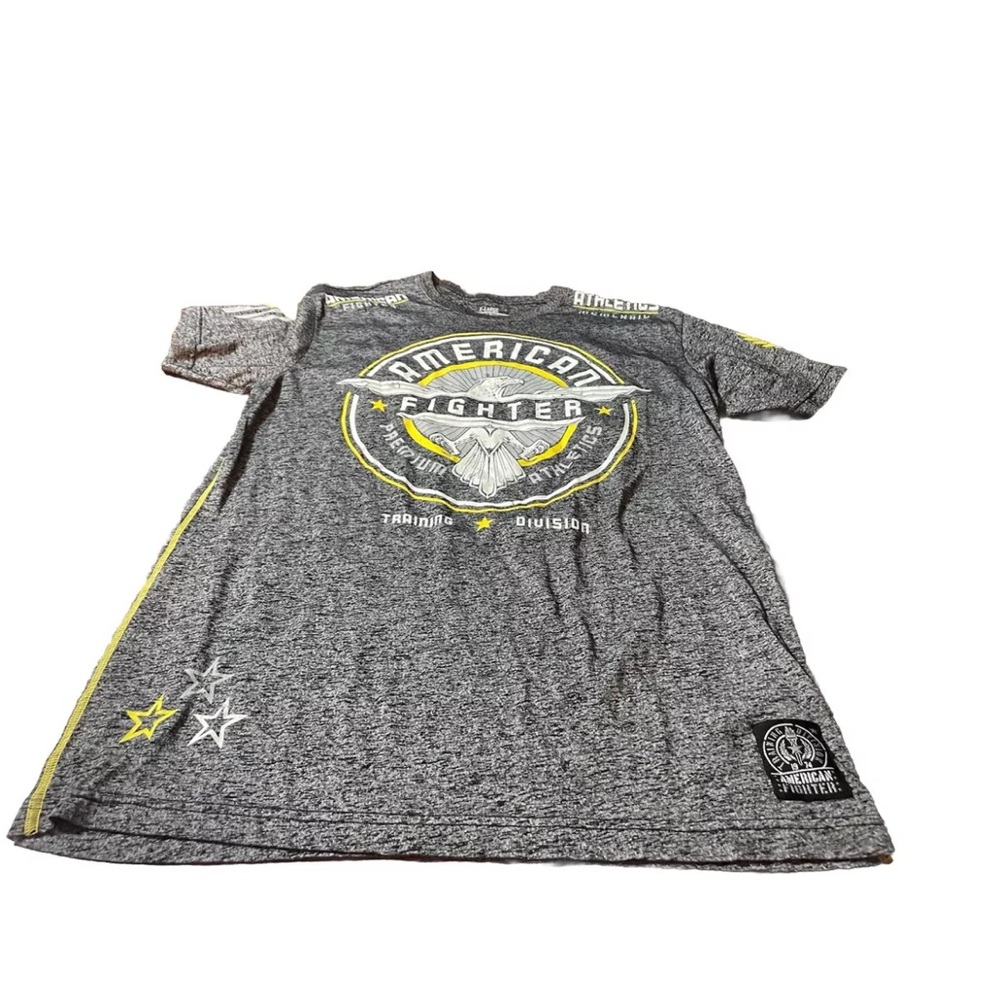 American Fighter Mens Black/Yellow Short Sleeve Shirt! XL